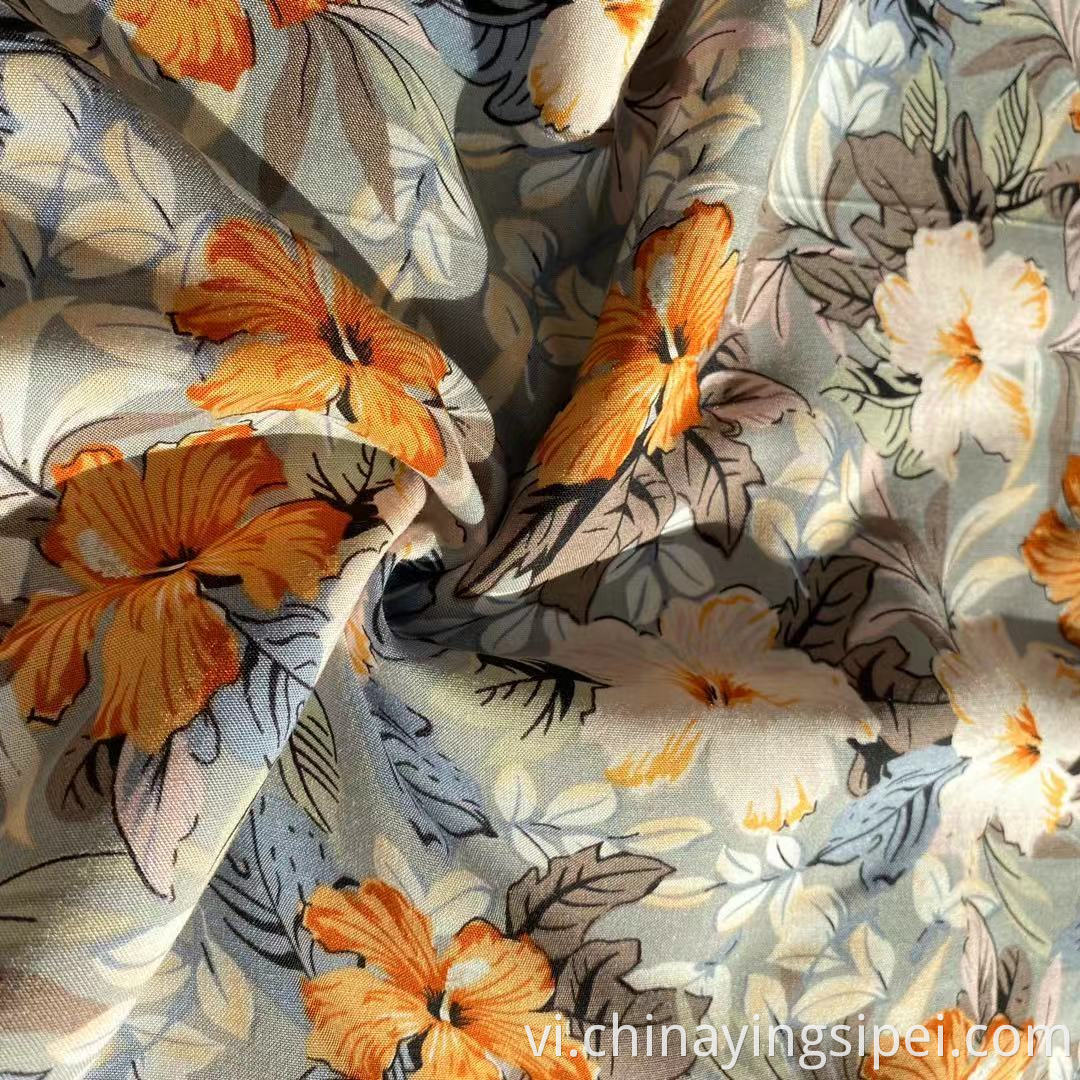 45S mềm Challis Rayon Fabric Fabric Rayon Floral in Tecido Vật liệu Viscose 100% vải Rayon cho Dresse